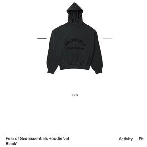 Black Essentials Hoodie